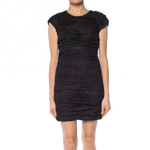 Allsaints ruched black and silver party mini - Picture 1 of 4